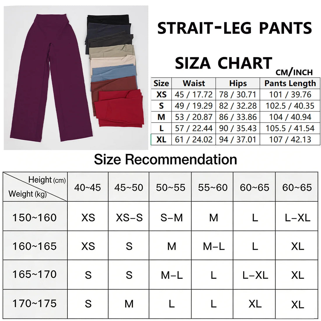 Mileegirl Strait-leg Women Yoga Pants Loose Fit Sports Toursers Soft Butter Active Wear Quick Dry Workout Pilates Warm Bottoms ATFH