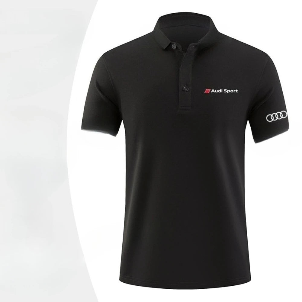 Audi Audi Sport tooling polo shirt summer printing short-sleeved lapel T-shirt custom men's and women's short sleeves 2025