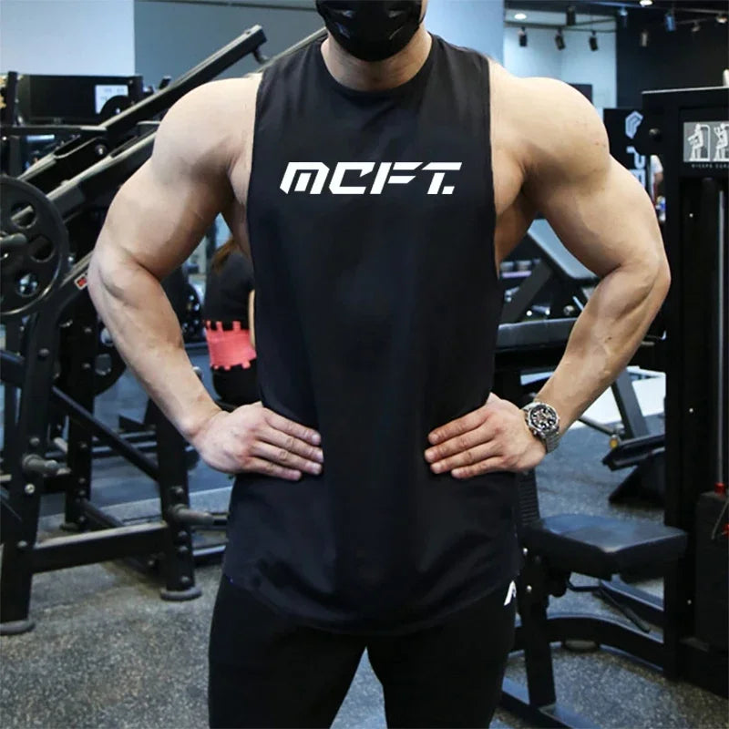 Gym Vest Muscle Sleeveless Shirt Clothing Comfortable Workout Korean Stringer Fashion Singlets Cotton Fitness Mens Tank Top