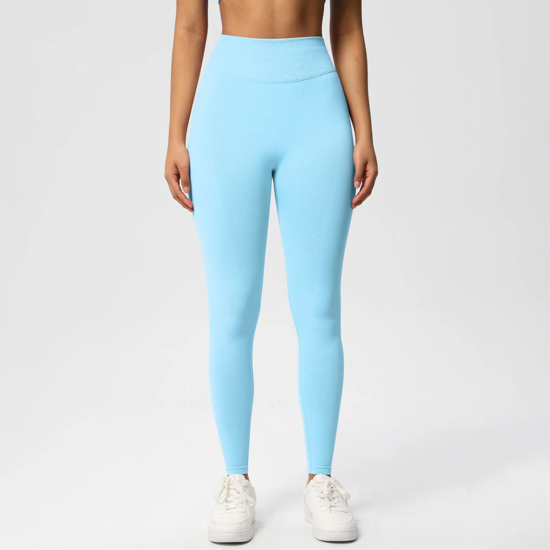 Seamless Women Solid Waist Yoga Pants Three-section Waist Sexy Hip-lifting Tight Sports Pants Fitness Exercise Yoga Pants - ATFH