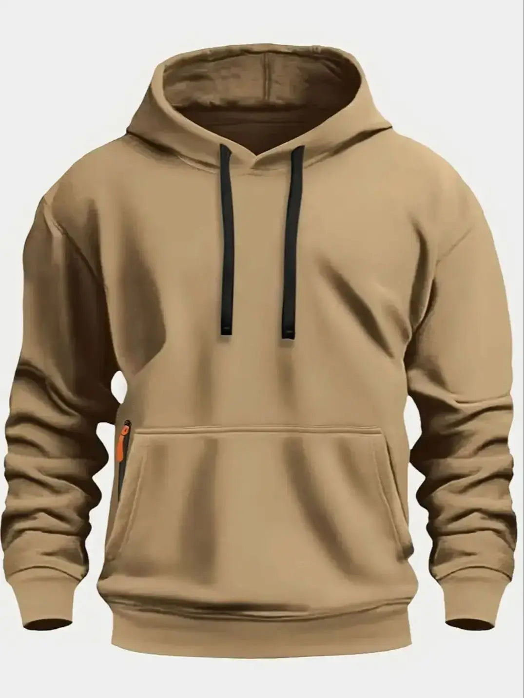 Fall/winter New Arrival Men's fleece Hoodie High Quality Solid Color Hooded Sweatshirt Male Fashionable street style sweatshirt ATFH