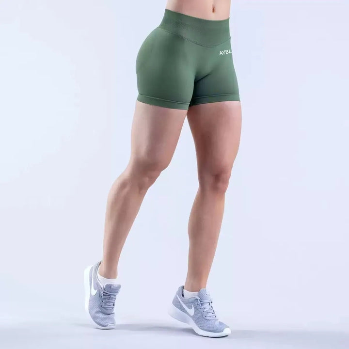 Yoga Shorts Fashion Adapt Seamless Women Seamless Sports Yoga Shorts Low Ribbed Band Gym Empower Seamless Shorts Fitness Workout Tahsi Fashion House