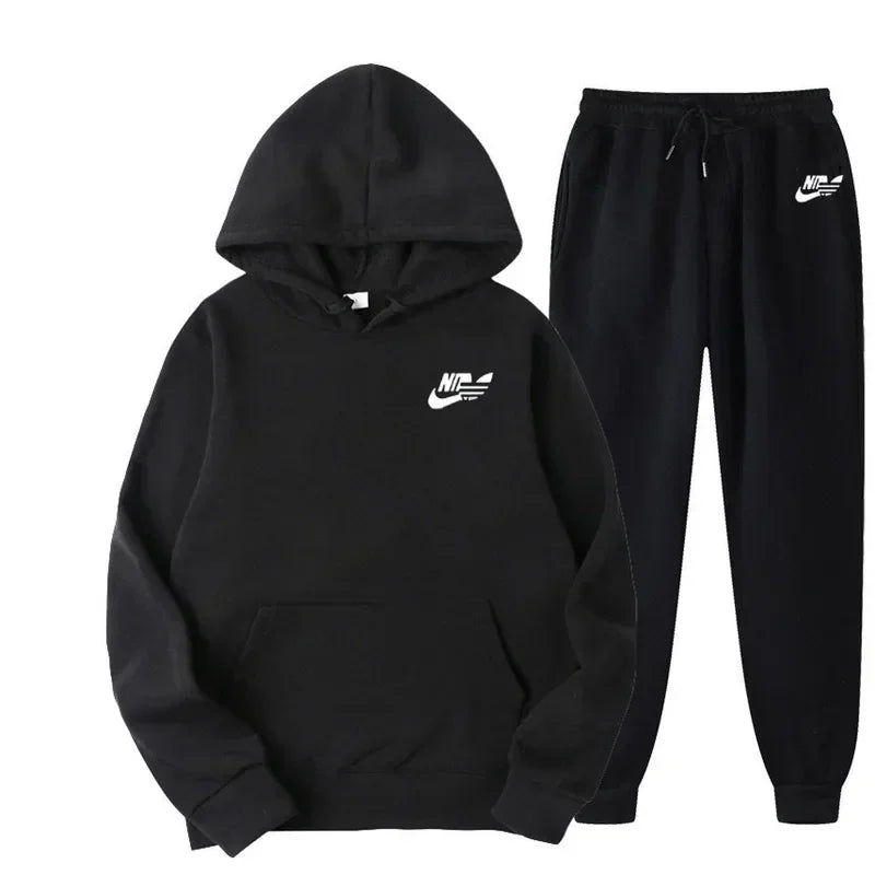 2025 Spring Autumn Men Casual Two Piece Sets Sweatshirts Men Women Street Los Fashion Printed Sports Suit ATFH