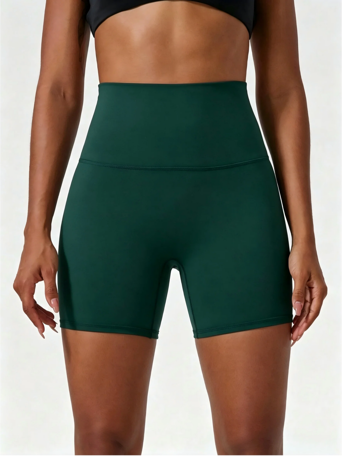 Women'S High-Waisted Stretchy Shorts - Slimming Summer Workout Shorts, Sexy Butt-Lifting Design, Casual and Versatile Style, Bla