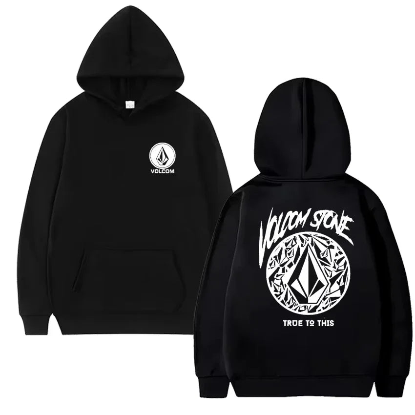 New Fashion Hoodie Women and Man Hoody Volcom Stone Double-sided Casual Graphic Sports Tops Breathable Streetwear Clothing