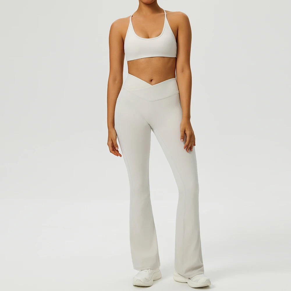 Yoga Set 2 Pieces Sports Outfits Women Clothes Fitness Tracksuit Gym Legging Workout Training Female Bra Yoga Suit Sportswear - ATFH