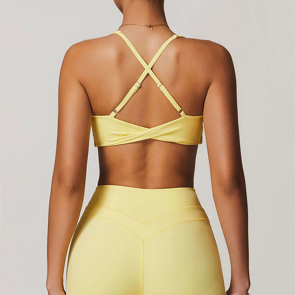 mikeyoga Women Sports Bra Gym Push Up Bra Running Bralette Yoga Top Stretch Underwear Workout Fitness Tank Top Women Sports Vest - ATFH