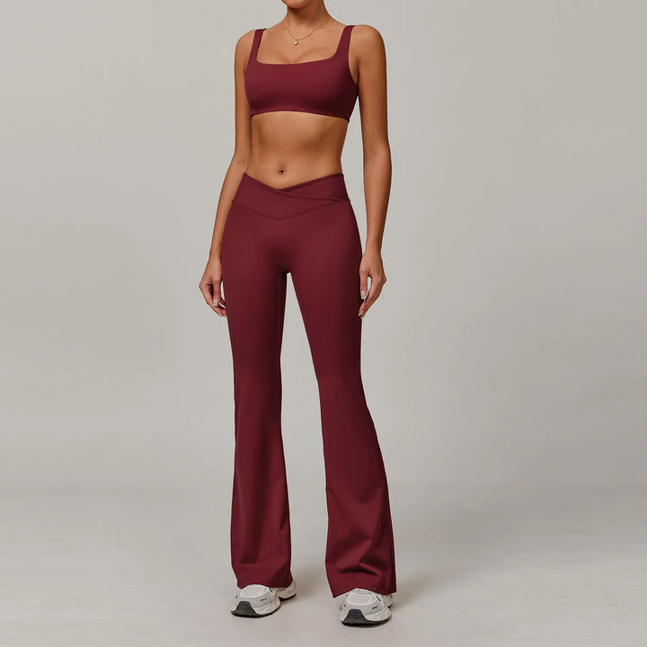 2 Pieces Yoga Set Workout Sets Women Tracksuit Gym Push Up Fitness Running Workout Clothes Sport Bra Leggings Suit Activewear - ATFH