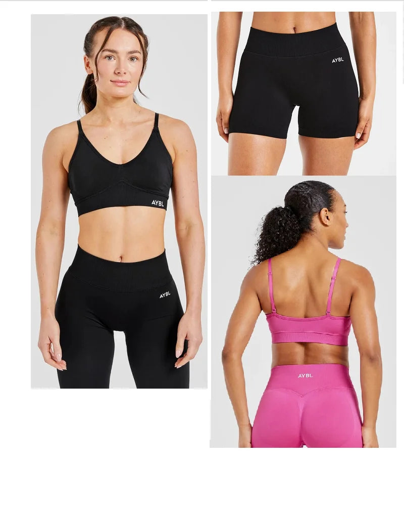 Yoga Shorts New Release Women's Sports Yoga Empower Seamless Leggings Sports Pants Adapt Seamless Shorts Yoga Bra Set leggings Tahsi Fashion House