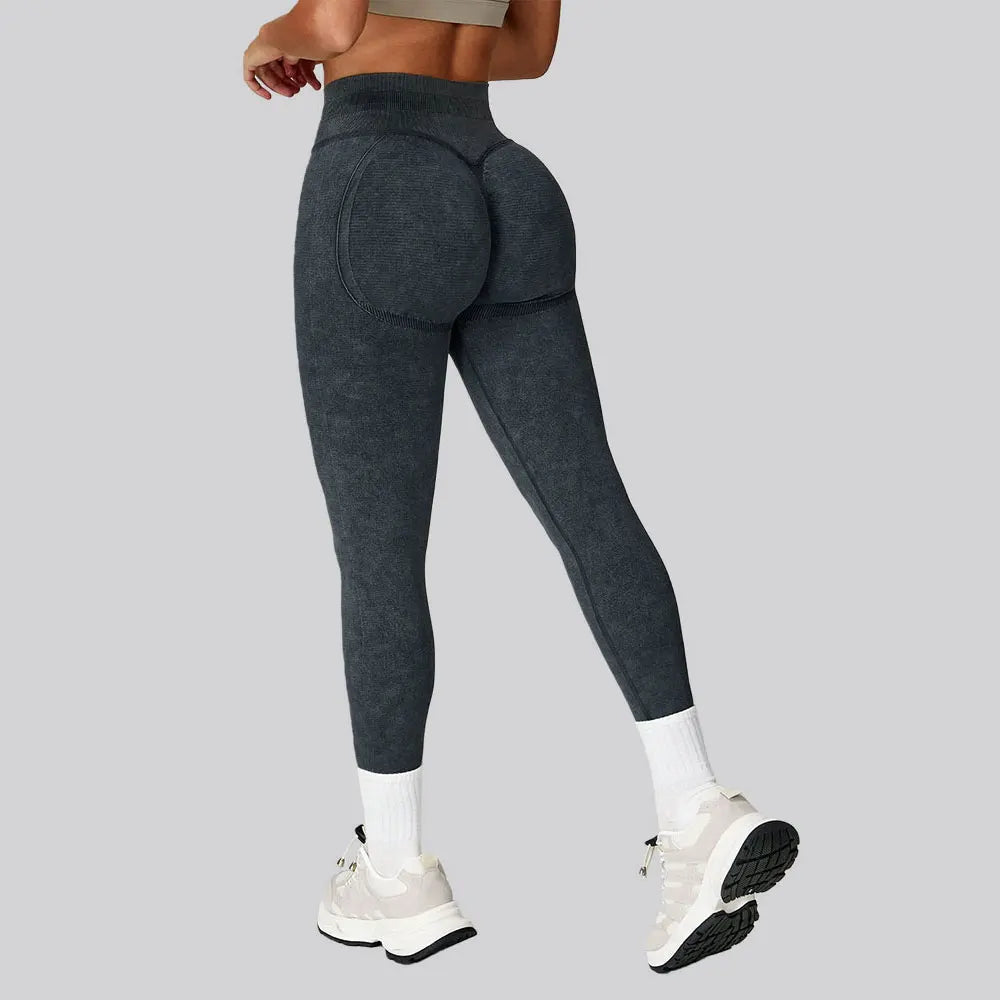 "New Seamless Sports Pants Lifting Buttocks Sports Tight Pants Women's High Waisted Elastic Fitness Workout Running Yoga Legging - ATFH