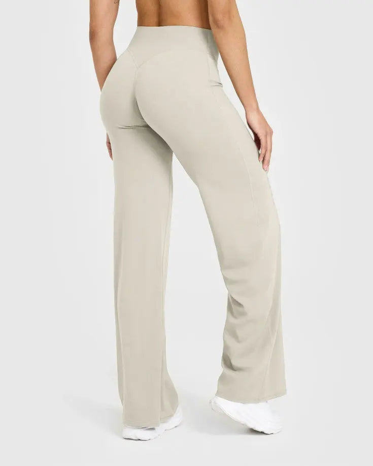NCLAGEN Sport Trousers SoftMotion Straight-Leg Pants Women's High Waist Yoga Bottoms GYM Naked Feel Pilates Running - ATFH