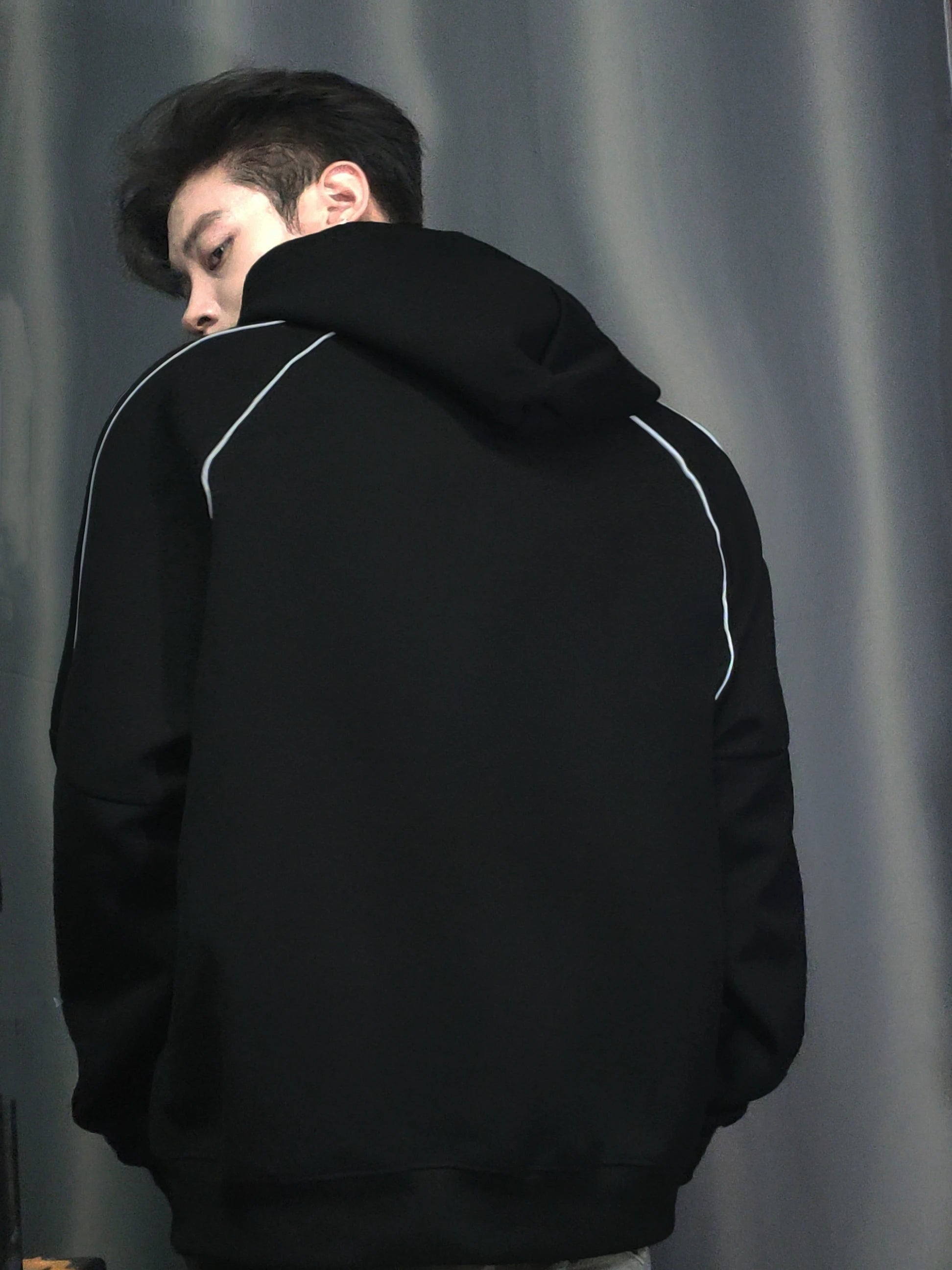 Men‘s Hoodie Long Sleeve Pullover Fashion Clothing Casual Solid Color Male Spring Autumn Hooded Solid Color Streetwear Q20 - ATFH