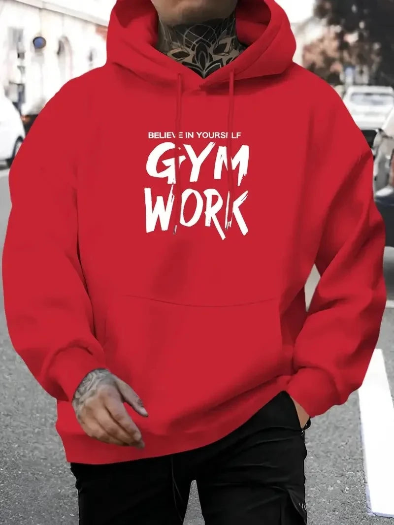 Men's Hoodies Pullover Spring Autumn Casual Hoodie Sweatshirts Print Hoodies Loose Black Sweatshirt For Male