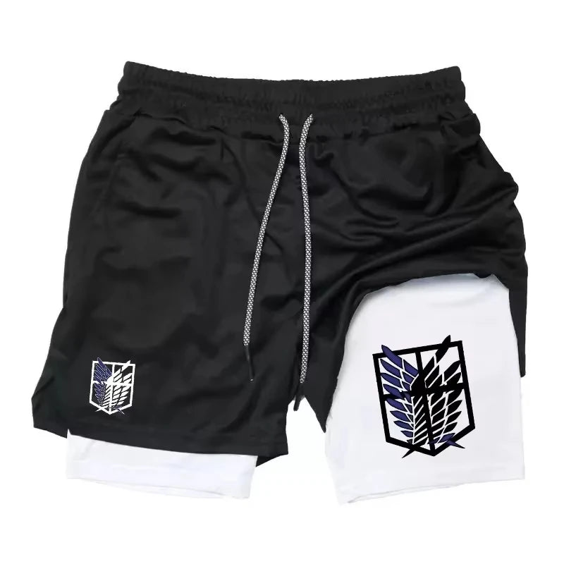 2025 New Two-in-One Sports Shorts, Men's Sportswear Breathable and Casual Double-Layer Basketball Shorts M-3XL