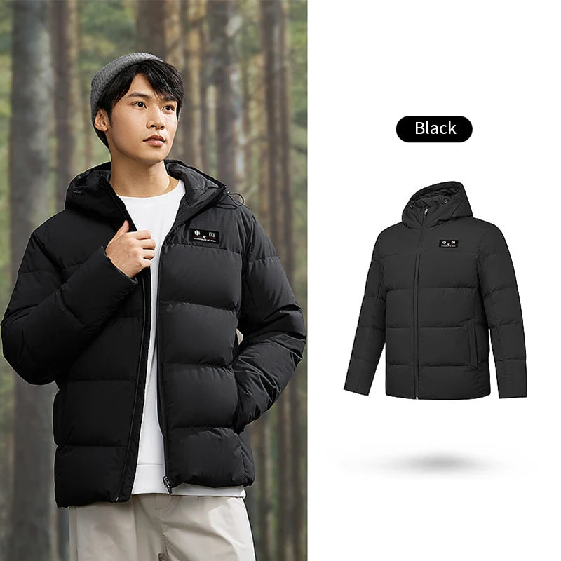 QIAODAN Down Jacket Men's 2025 Winter Warm Thickened Outdoor Cold-proof Windproof Waterproof Anti-static Jackets QXEGM3244043