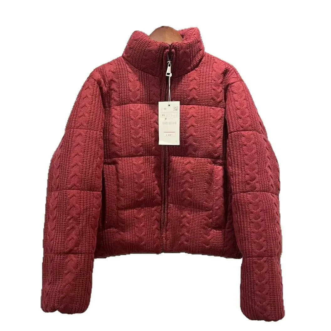 2026 New Autumn Winter Women's Fashion Jacket Elegant Eight-Strand Knitted Warm Thick Coat ATFH