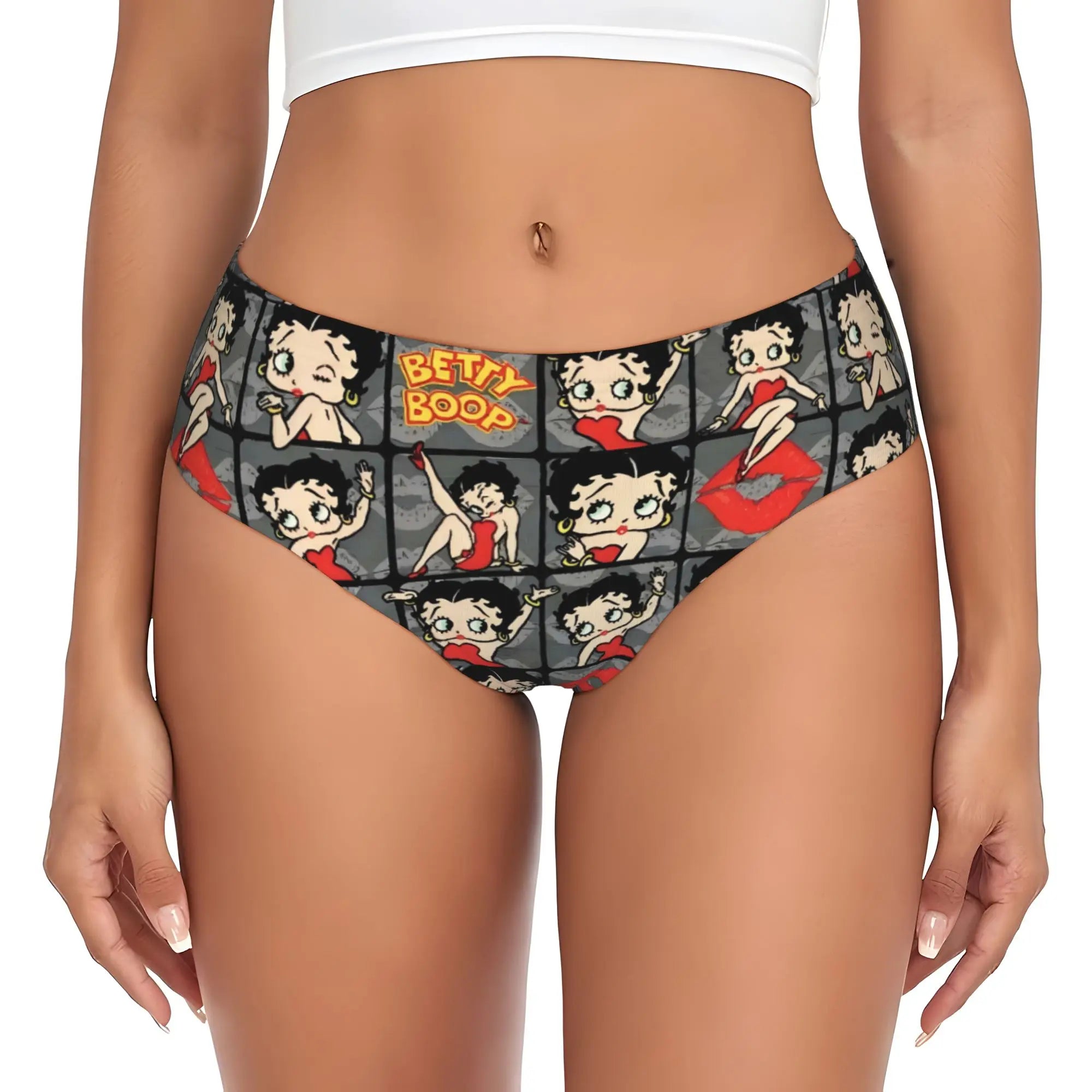 Cartoon Girl Boop  Brief Panties Womens Comfort Stretch Bettys  Underwear