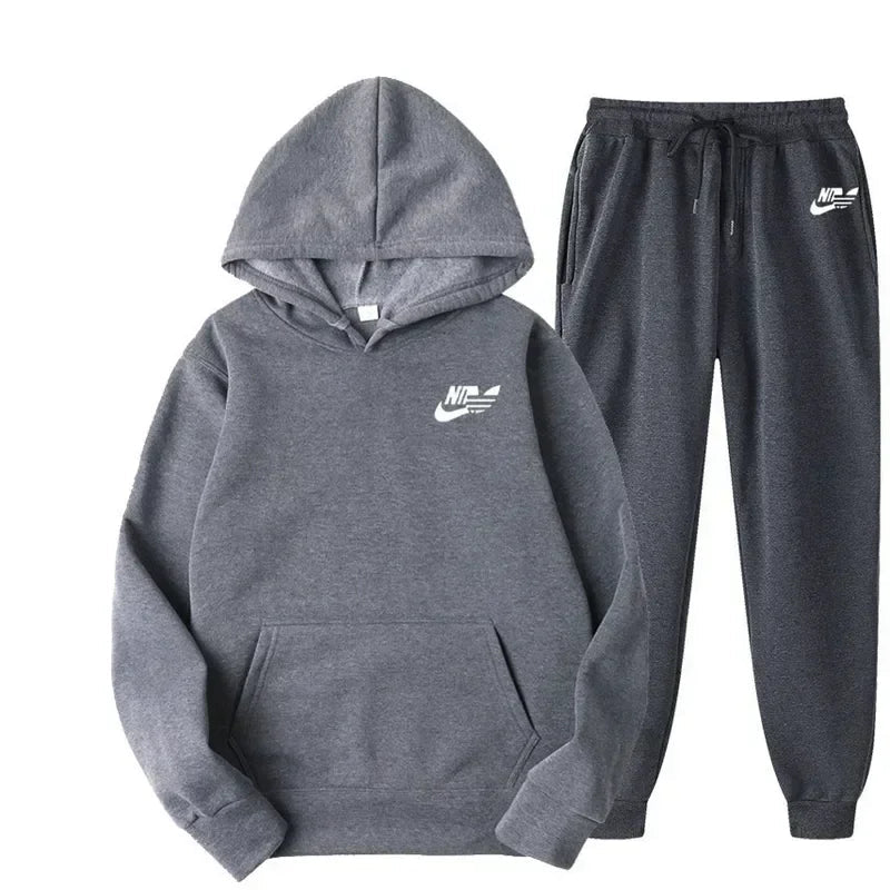 2025 Spring Autumn Men Casual Two Piece Sets Sweatshirts Men Women Street Los Fashion Printed Sports Suit ATFH