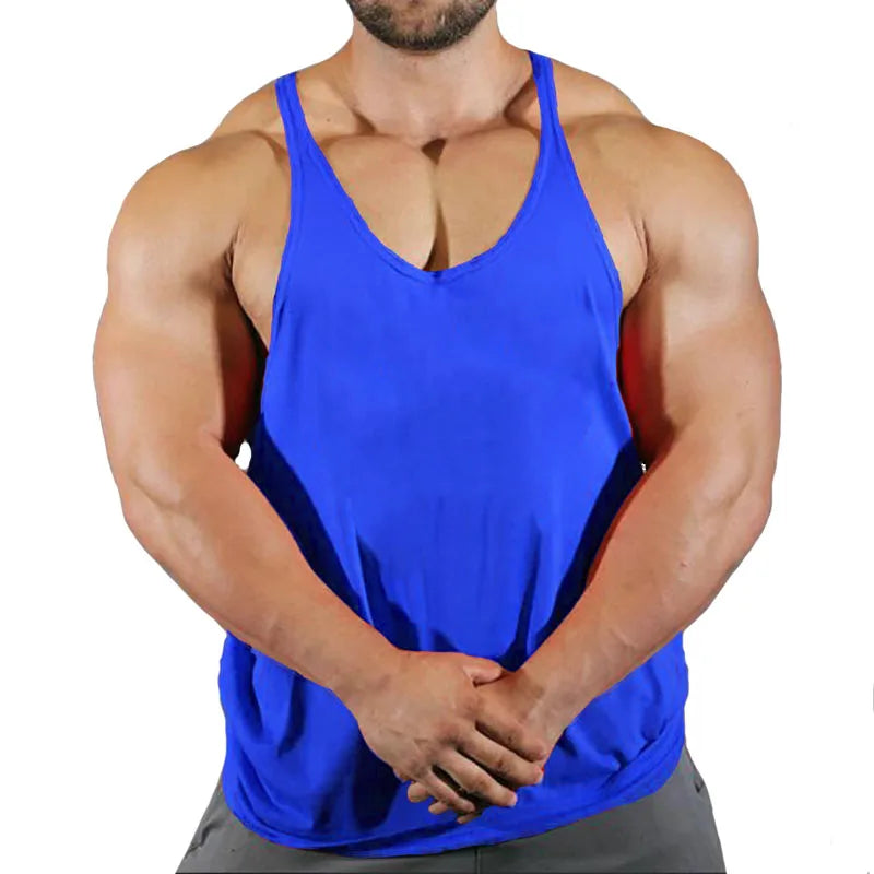 Hot Sale Gym Cotton Singlets Canotte Bodybuilding Stringer Tank Top NO PANI NO GAIN Fitness Shirt Muscle Guys Sleeveless Tanktop