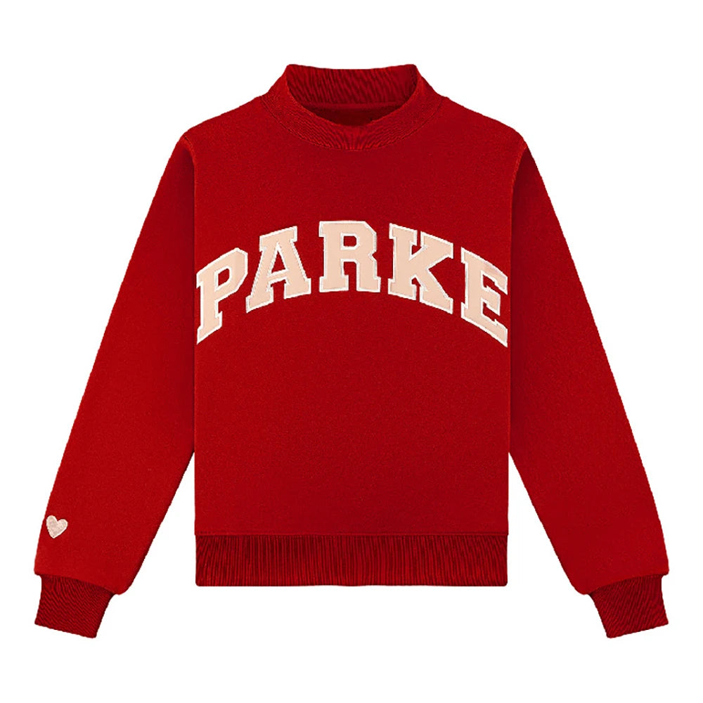 Rowan AAPK-Y046-3 Women O-Neck Long Sleeve Female Pullover Love Letter Embroidery Sweatshirts Vintage Casual Sports Lady Top - ATFH