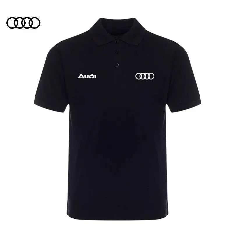 Audi Fan Gift Summer Polo Shirt Trendy New Cotton Men's and Women's Y2K Loose Casual Short Sleeved Top