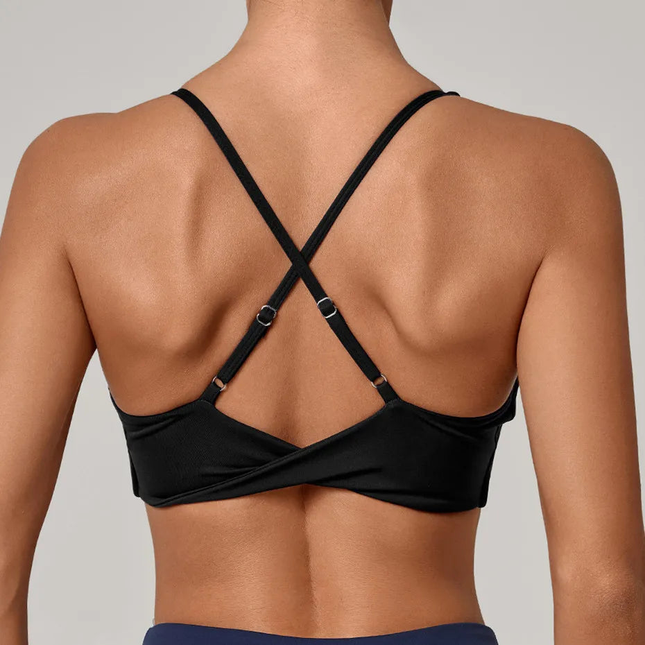 Women Sports Bra Gym Push Up Bra Running Bralette Yoga Top Stretch Underwear Workout Fitness Tank Top Women Sports Vest XP114 - ATFH