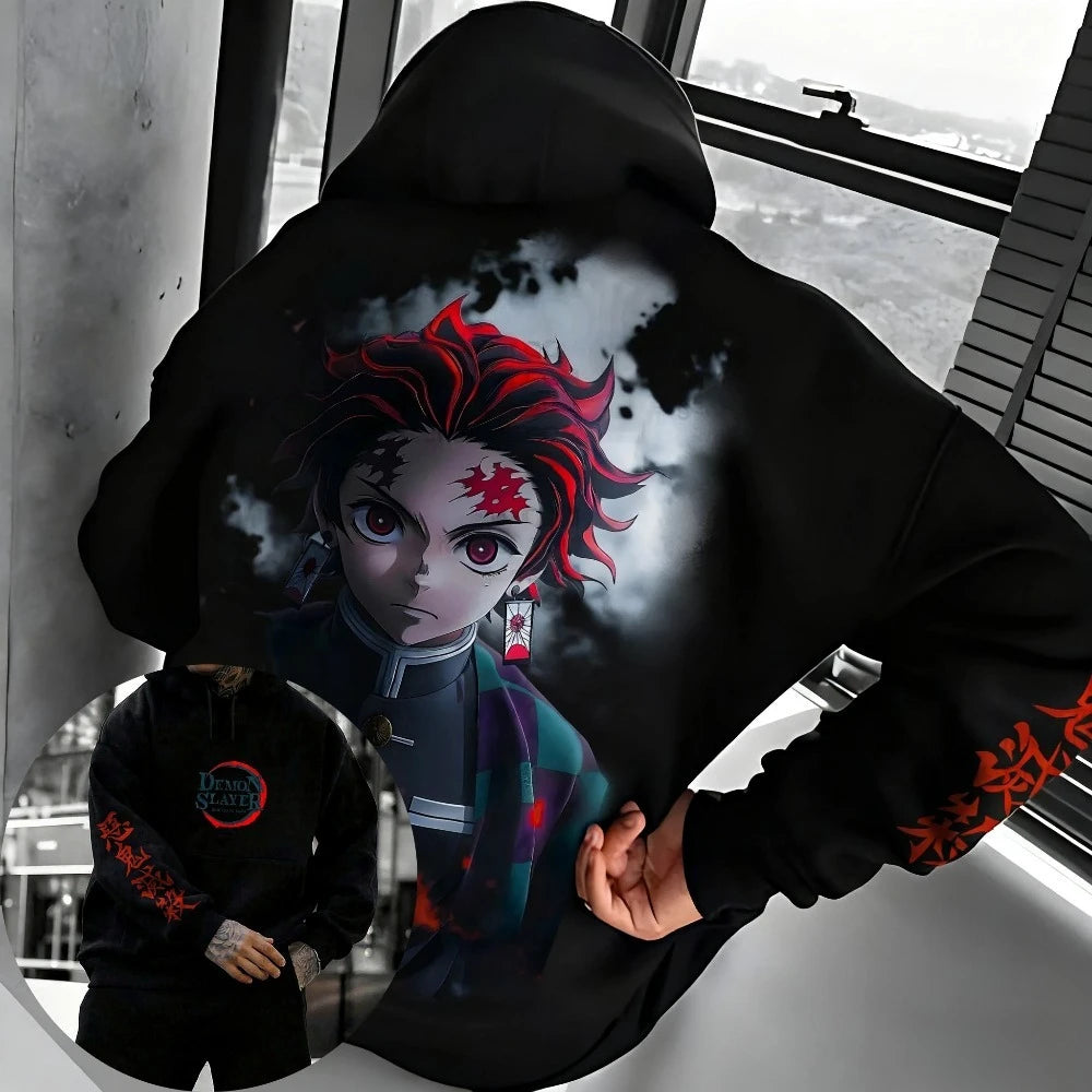 2026 New Demon Slayer Inosuke Hashibira Printed Hoodie Sweatshirt Men's and Women's Hoodie Men's Tops Sports Hoodie Y2K Hoodie - ATFH