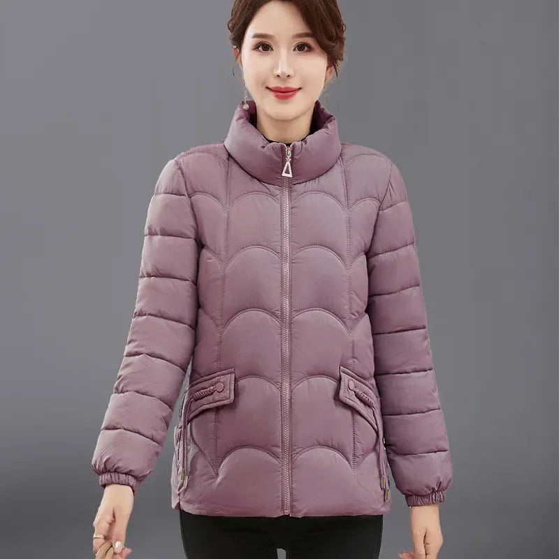 Down Cotton-Padded Jacket Women's Short Overcoat Winter New Fashion Thick Warm Parka Coat Loose Chic Cotton-Padded Jacket ATFH