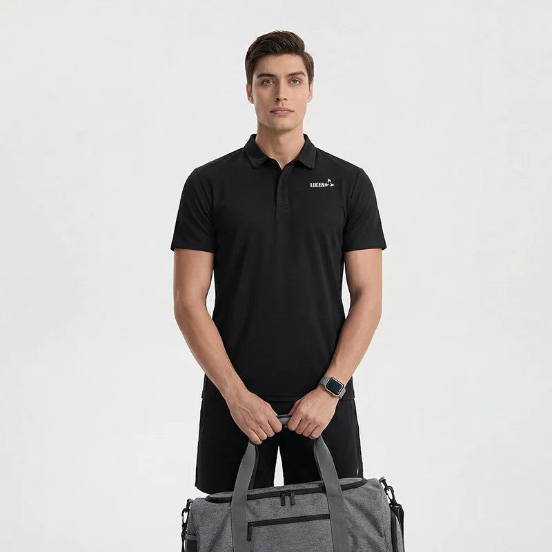LUCEN Summer fashion high-quality POLO shirts outdoor casual sports short-sleeved T-shirts Tops Breathable Tees