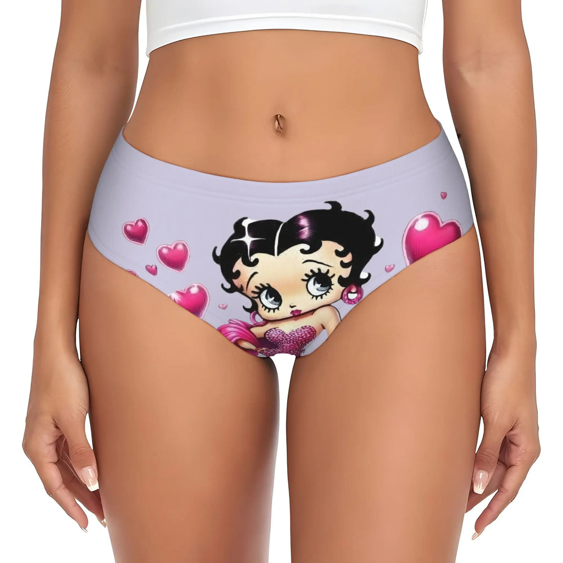 Cartoon Girl Boop  Brief Panties Womens Comfort Stretch Bettys  Underwear