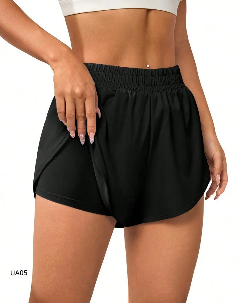 Women's 2-in-1 Flowy Quick Dry Athletic Running Yoga Gym Sport Shorts for Fitness Daily Wear Summer Essential Loose Fit Tahsi Fashion House