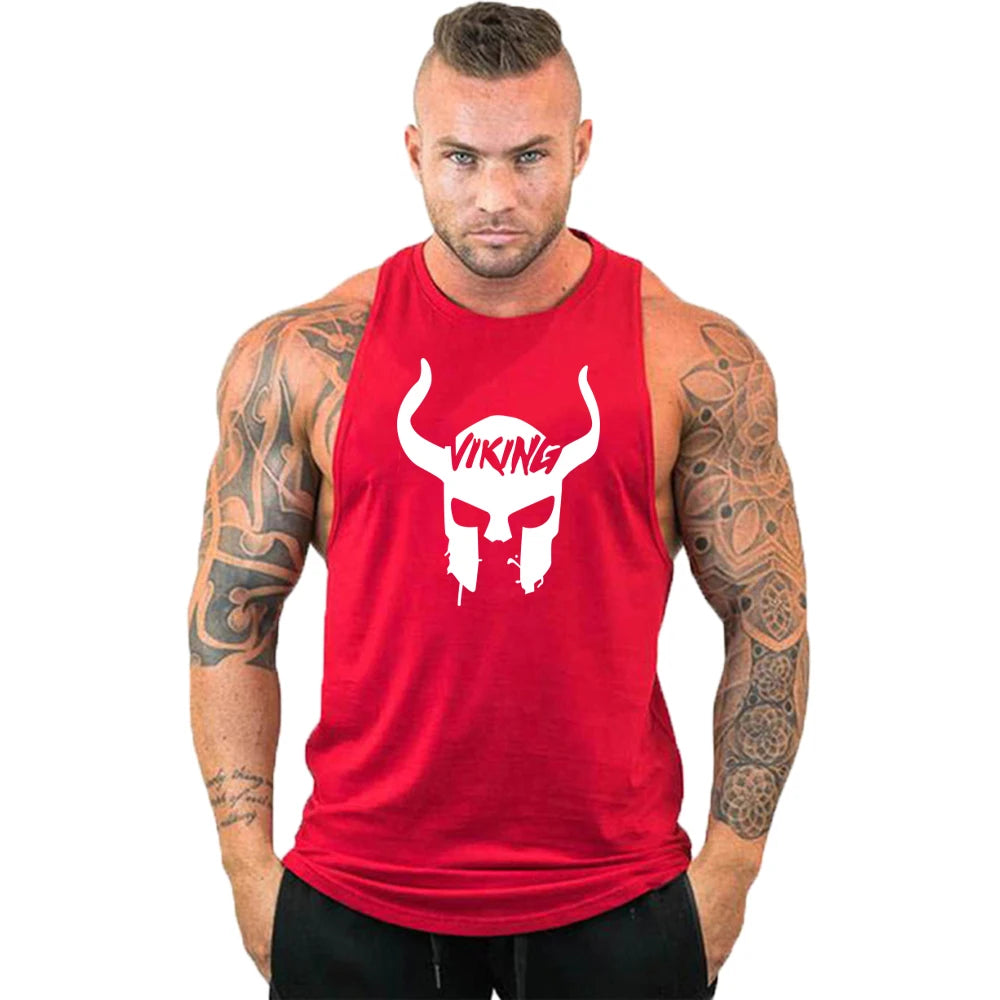 2023 New Cotton Workout Gym Tank Top Mens Muscle Sleeveless Sportswear Shirt Stringer Fashion Bodybuilding Singlets Fitness Vest