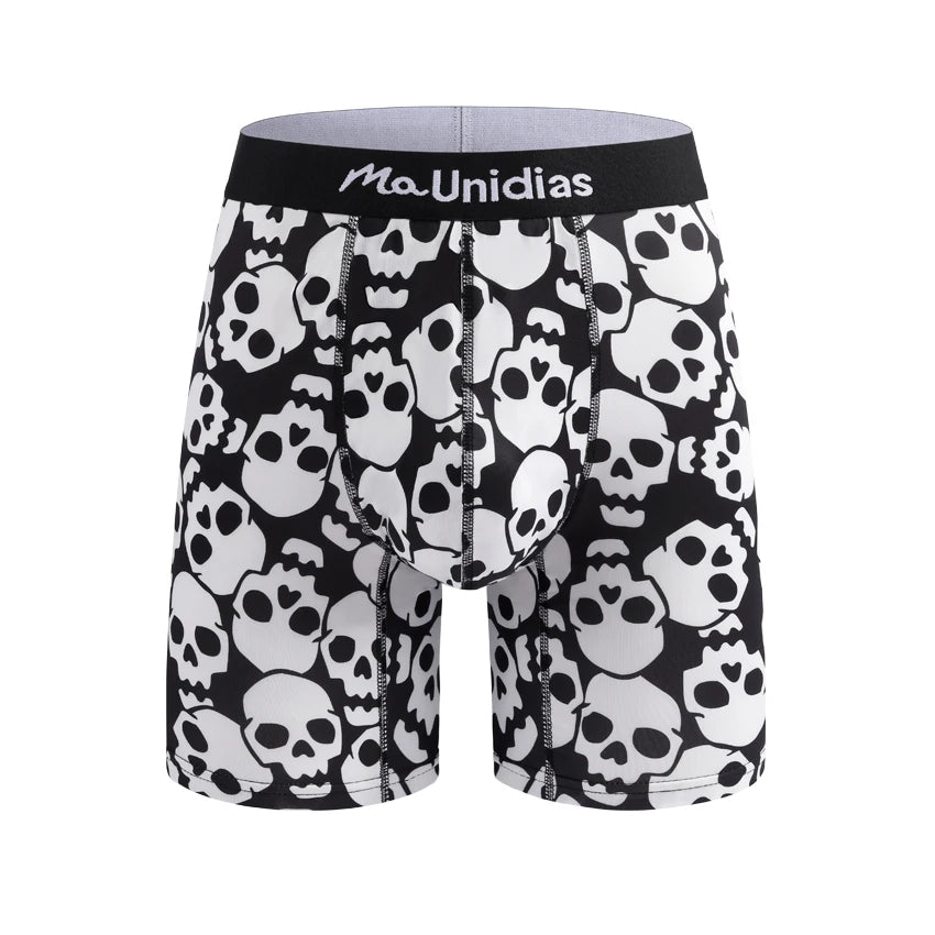 1pcs Medium-Long Men Underpants Shorts Brand Underwear For Men Boxers Sexy Print Men's Panties Letter Waistband Boxer Briefs
