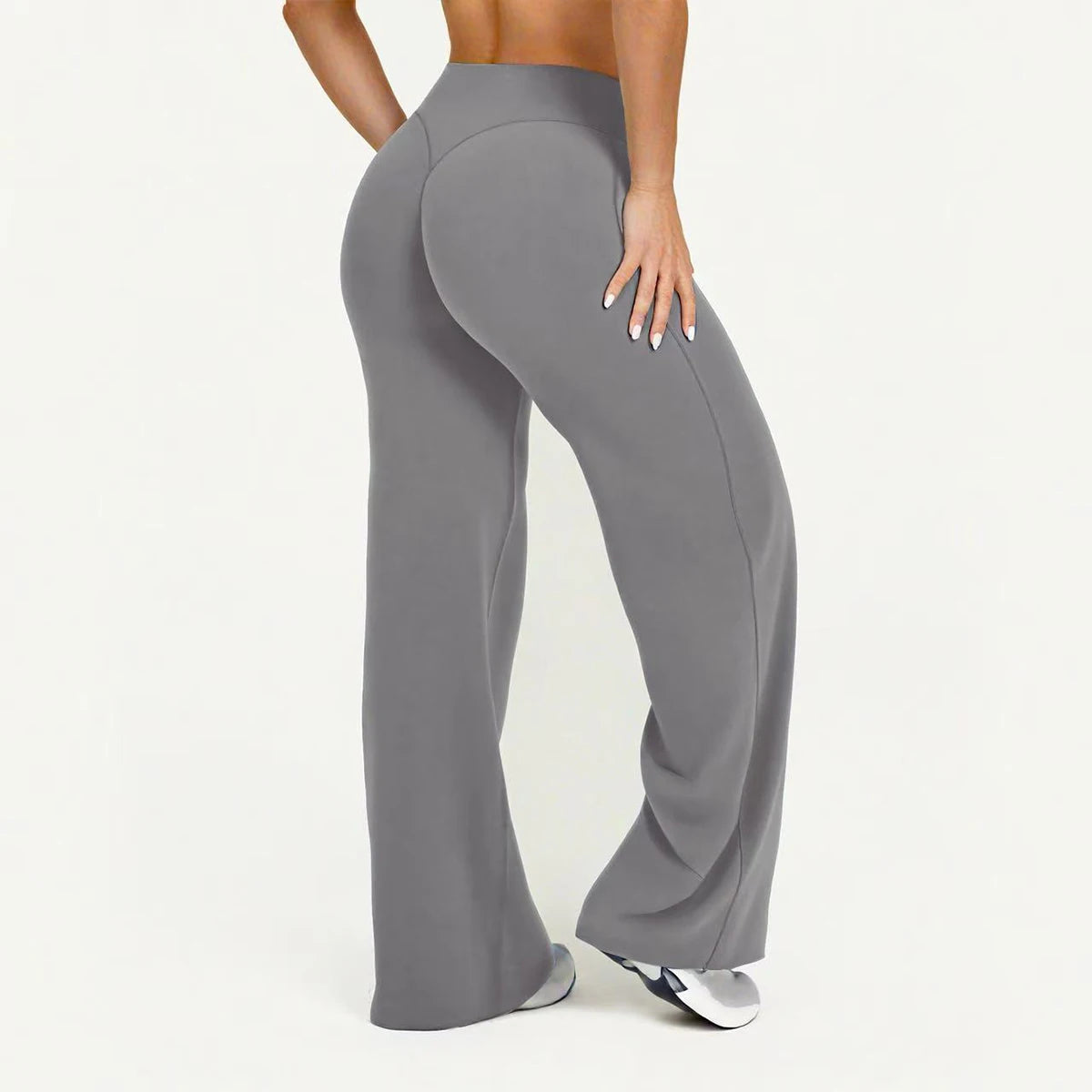 Flared Leggings Straight Leg Leggings Woman Wide-leg Pants Yoga Breathable Fitness Clothing Versatile Casual Pants ATFH