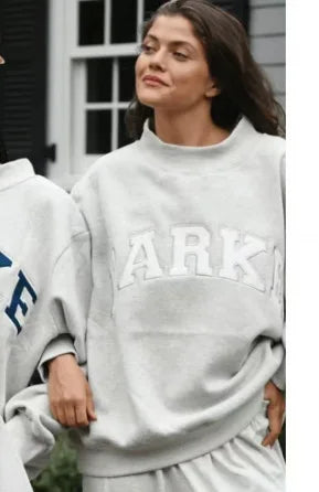 Women's sweatshirt for fitness and exercise with embroidered design and hood - ATFH