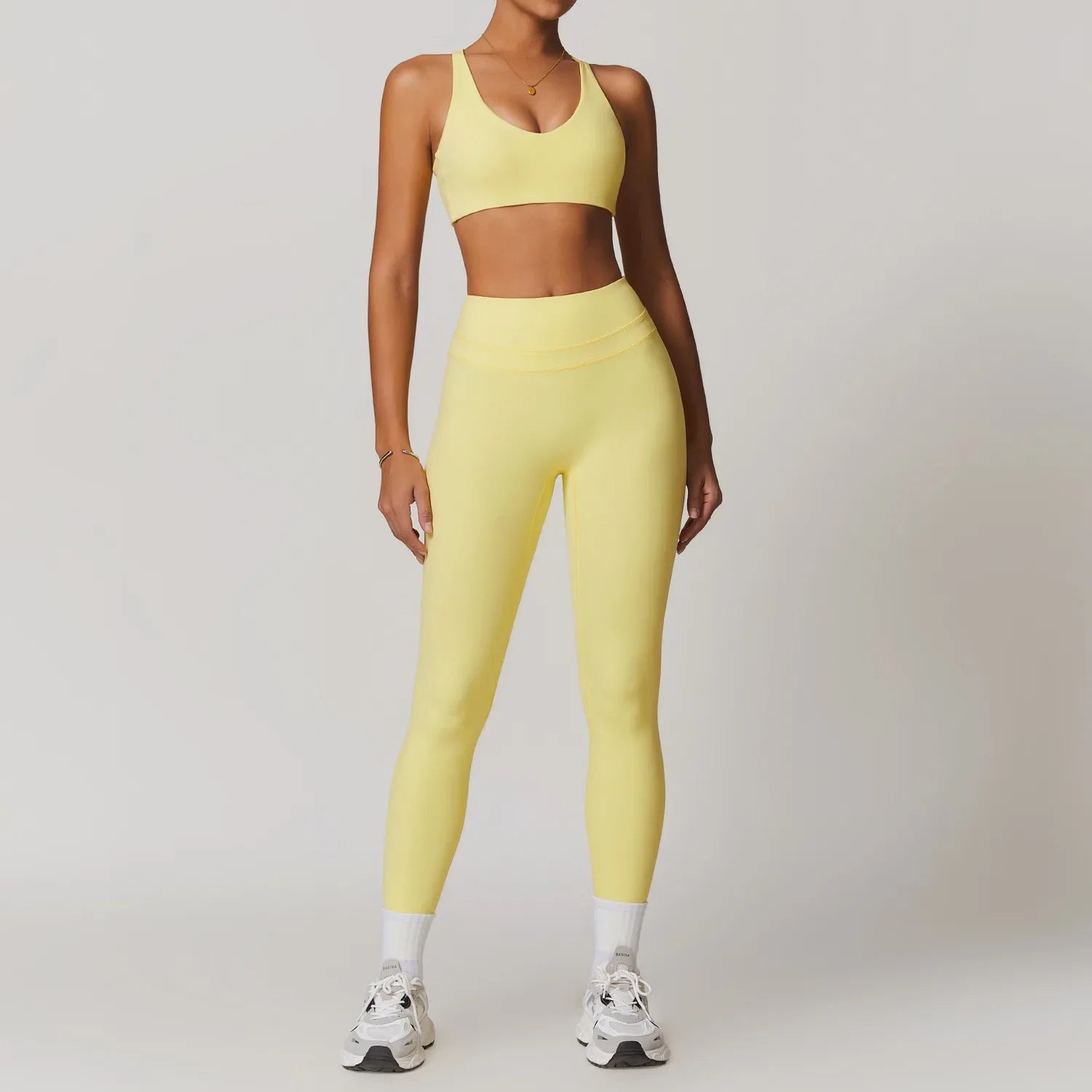 2 Pieces Sportswear Women Yoga Set Gym Clothes Sportswear Yoga Suits Fitness Set Tracksuits Sports Bra Gym High Waist Leggings - ATFH
