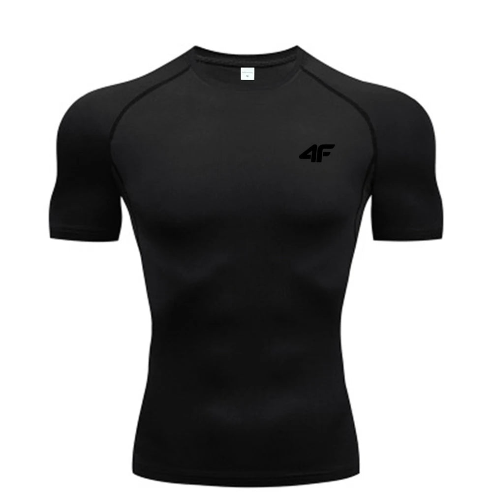 4F men's compression T-shirt fitness sports running T-shirt Rashgard top T-shirt quick drying short sleeved T-shirtS-3XL