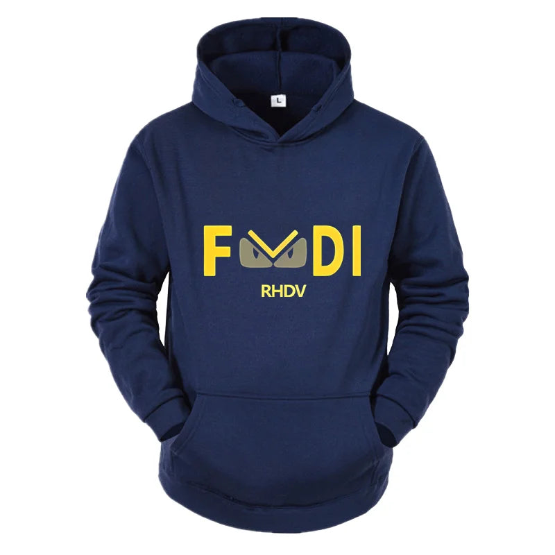 Fashionable Autumn and Winter Casual Men's and Women's Fleece Street Hip-Hop Harajuku Sports Top 2025 Trendy Hooded Clothing