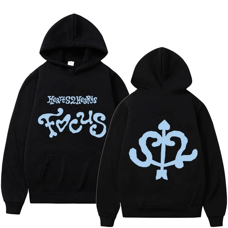 Hearts2Hearts Focus EP Gabriela Graphic Hoodie Men Women Hip Hop Fashion Oversized Streetwear Male Aesthetic Hooded Sweatshirts