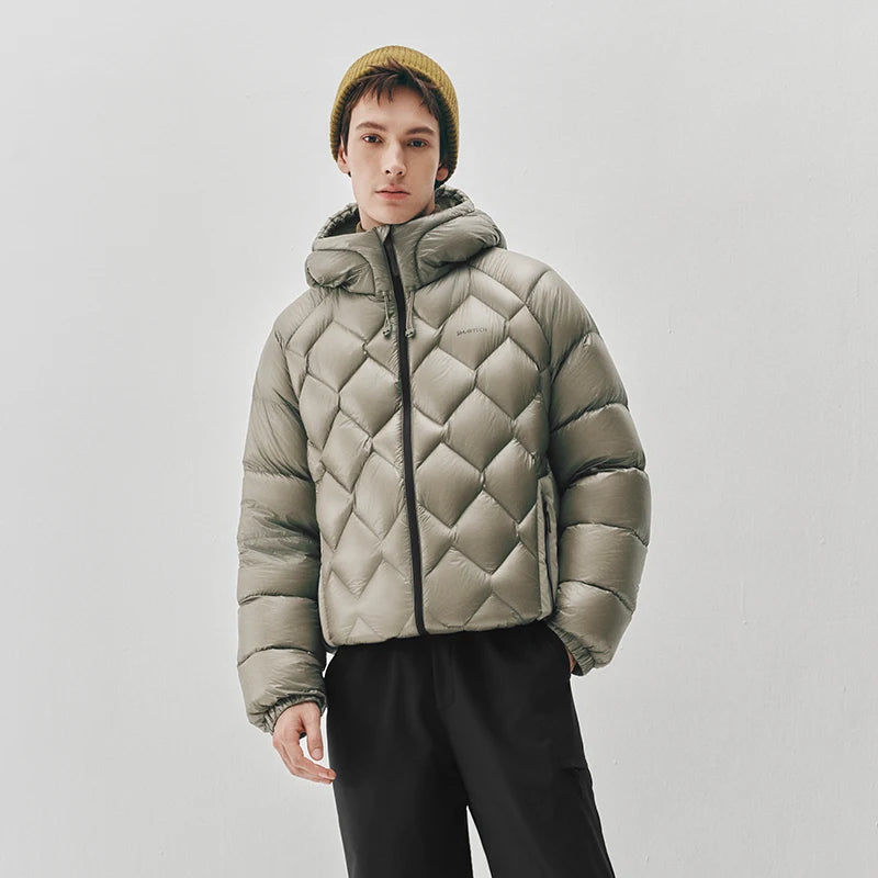 Semir Men Down Jacket 90 Percent Down Fill Diamond Quilting Outdoor Style 2026 Winter Warm Insulation Cold Weather