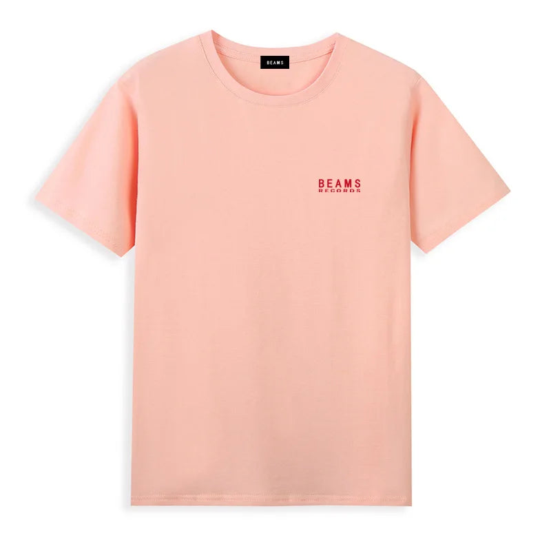 Japan Exports 25ss High-Quality Cotton T-Shirt Embroidered Logo Tees Couple Loose Short Sleeve Summer Casual O-Neck Tops ATFH