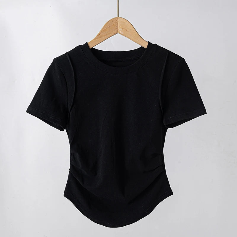 Women's T-shirts Sport Top Womans Clothing Sports Shirt Woman Women's Dry Fit T-shirt Gym Woman Clothes Fitness Compression Yoga - ATFH