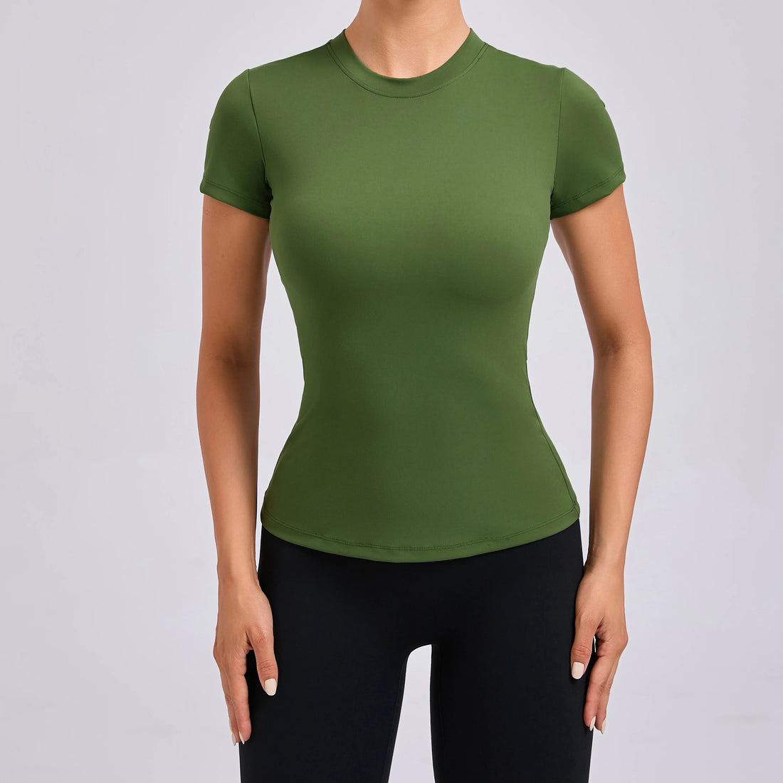 Women Top Yoga Shirts Quick Dry Running Tops Tights Push Up Workout Gym Clothes Short Sleeve Fitness Sports T-Shirts - ATFH