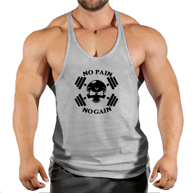 2026 Brand Fitness Clothing Bodybuilding Singlets Tank Top Men Muscle Shirt Sportswear Vests Cotton Stringer Tops