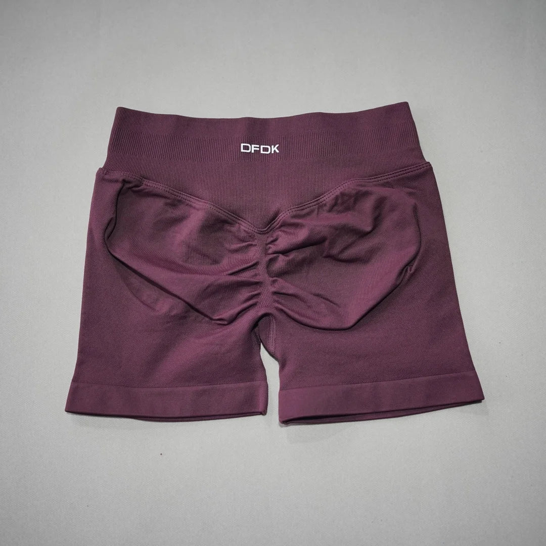 DFDK Women High Rise Scrunch Booty Shorts Seamless Push Up Shaping Squat Proof Anti Rolling Fitness Gym Athletic Running Yoga