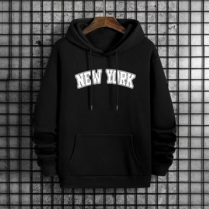 2026 Hot Sale Mens Sportswear 2pcs Set Hoodie and Sweatpants Autumn Winter Daily Casual Sporty Jogging Suit Urban Fashion Outfit - ATFH