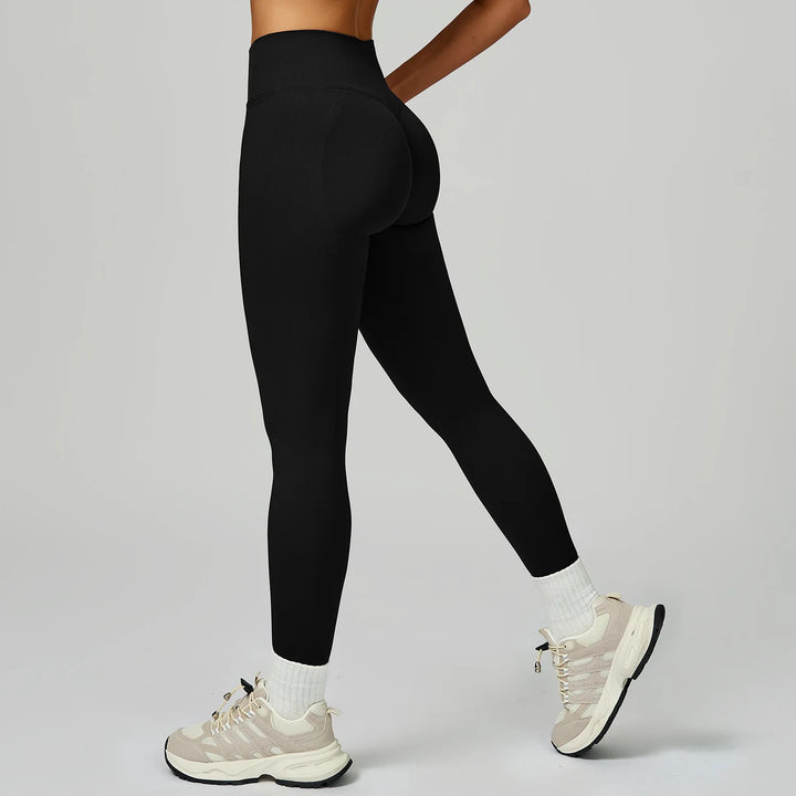 Seamless Sports Leggings Women Fitness Running High Waist Slim Yoga Pants Push Up Scrunch Butt Tights Gym Athletic Workout Pants - ATFH