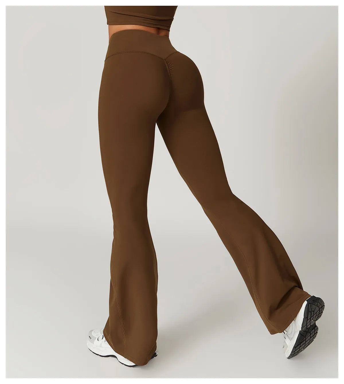 Crossover Flare Yoga Leggings for Women High Waist V Cross Bell Bottoms Tummy Control Yoga Pants Wide leg Fitness Leggings ATFH
