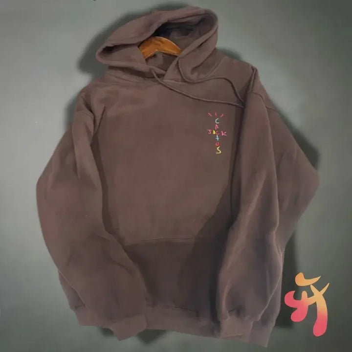 Winter Cactus Jack Hoody Colorful Foam Letter Fleece 1:1 Quality Embroidery Logo Hooded Sweatshirts Hiphop Street Kanye Hoodies - ATFH