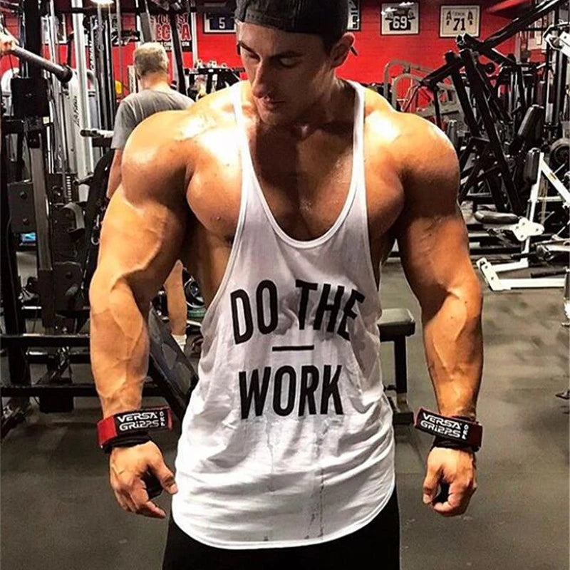 Running Vests Men Cotton Loose Fit Gym Stringer Tank Tops Mens Fitness Sporting Singlets Bodybuilding Sleeveless Shirt Clothing